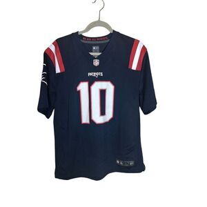 Nike Youth XL New England Patriots Mac Jones #10 NFL Jersey Navy